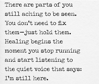 Short quote about healing by accepting and listening to your inner self